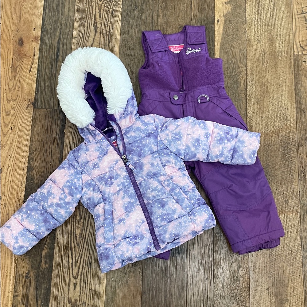 Snozu Weatherproof winter coat & bibs SET girl 2T